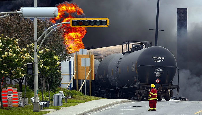 Канада, поезд, нефть, пожар, катастрофа