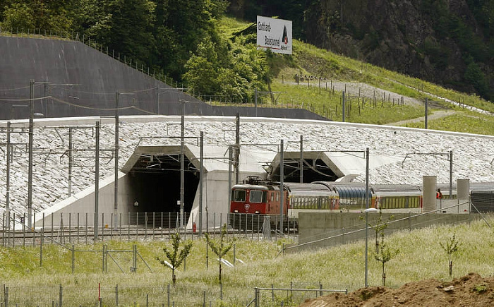 швейцария, железная дорога, тоннель