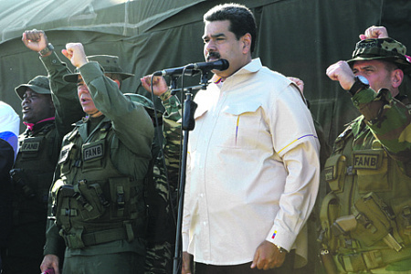 венесуэла, мадуро, оппозиция, военные учения, гуайдо