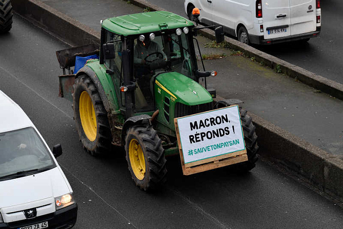 франция, париж, фермеры, протест