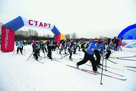 спортивная акция, лыжня россии, лыжная гонка, москва