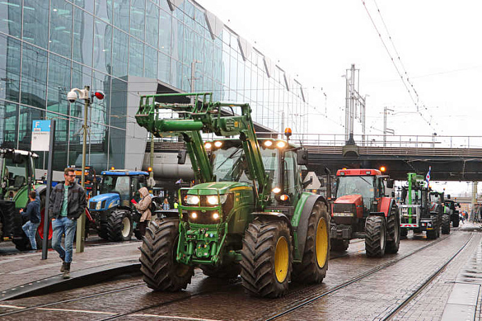 голландия, фермеры, протесты