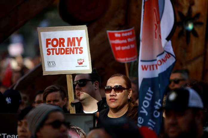 новая зеландия, учителя, протесты