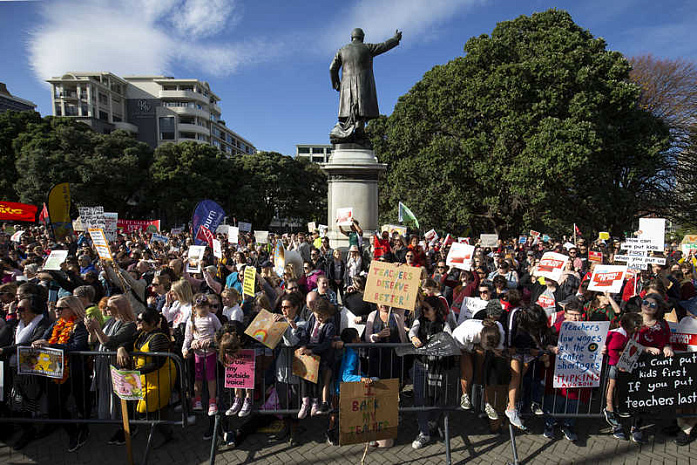 новая зеландия, учителя, протесты