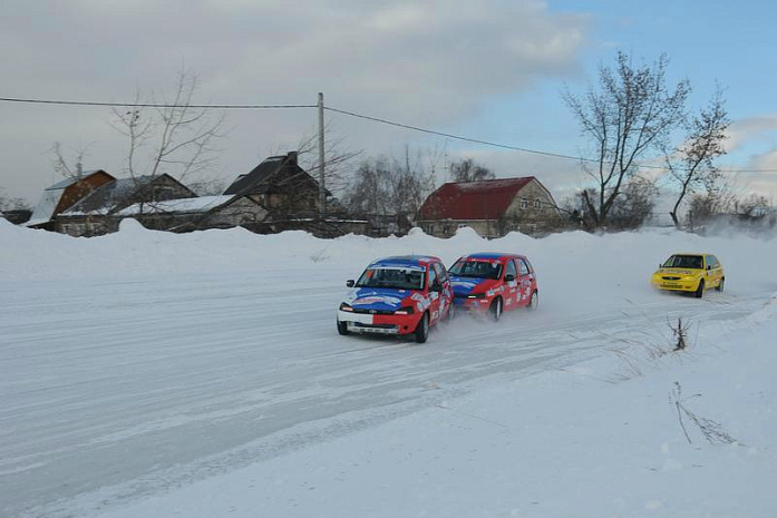 россия, автогонки, трек, зима, лед