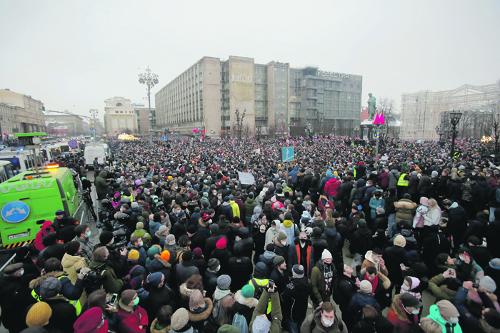 Фото недели. Россияне вышли протестовать без санкции властей