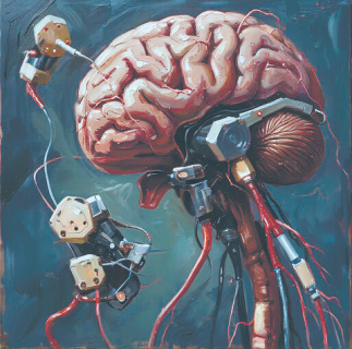 технологии, биология, мозг, электроника, роботы