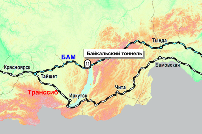 Карта жд бам все станции