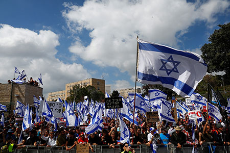израиль, массовый протест, судебная реформа, нетаньяху