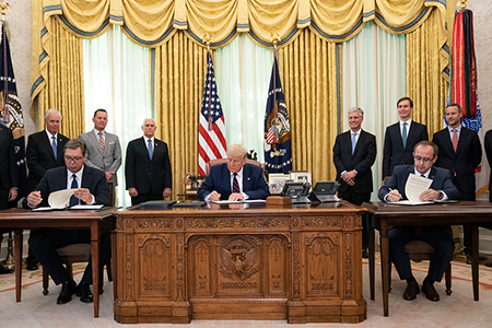 сша, трамп, сербия, косово, вучич, хоти, политика, экономика