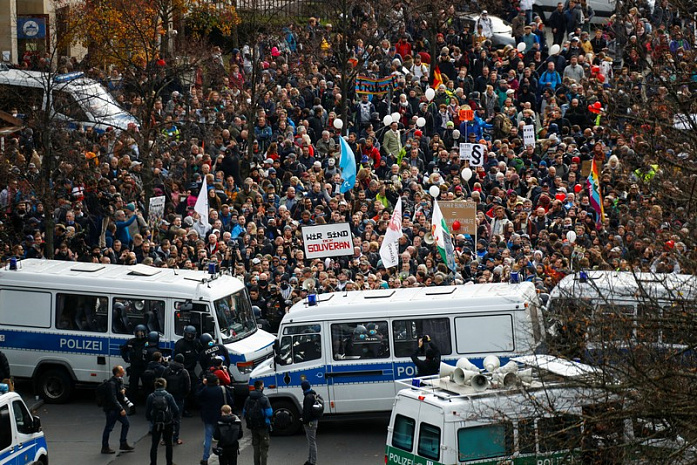 коронавирус, covid-19, германия, берлин, протест