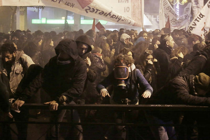 греция, протесты, обама