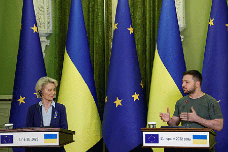 украина, зеленский, ес, шольц, макрон, драги
