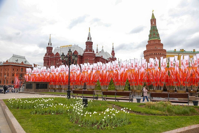 россия, москва, день победы, украшение
