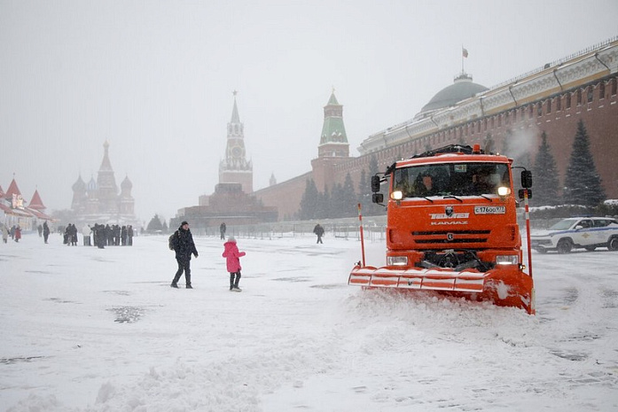 россия, москва, циклон, вивана, метель