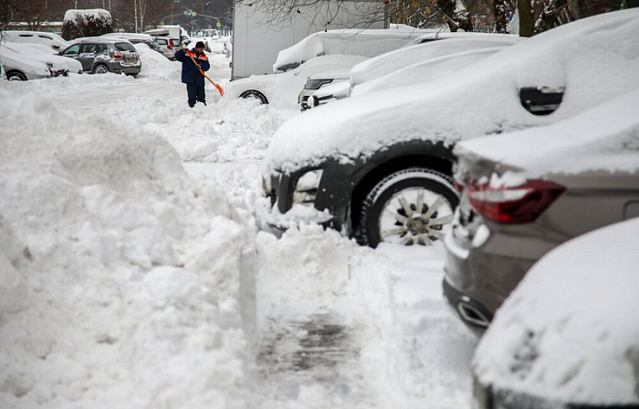 москва, снег, уборка
