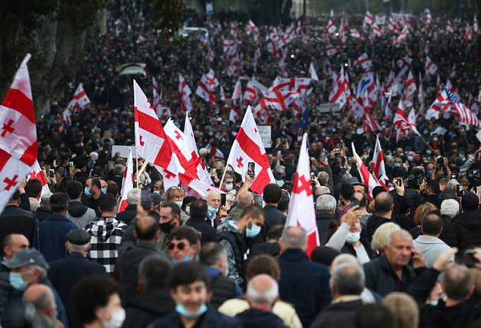 грузия, тбилиси, саакашвили, митинг