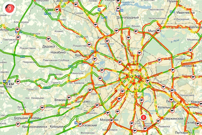 Карта снега москва