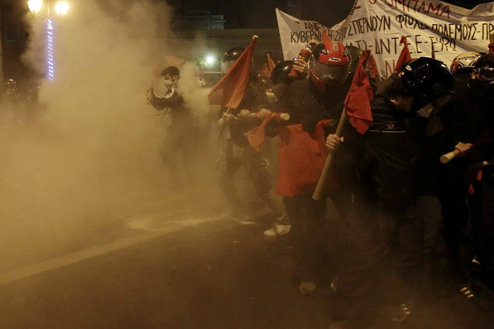 греция, протесты, обама