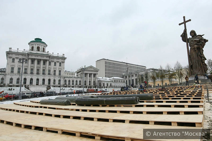 россия, москва, памятник, князь владимир