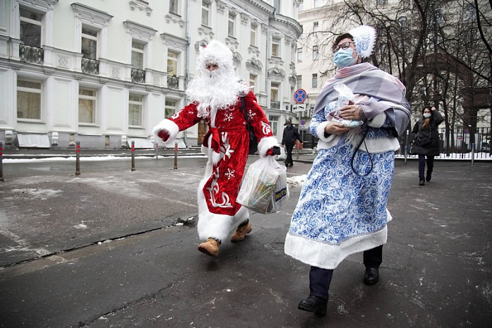 россия, москва, новый год, 2021