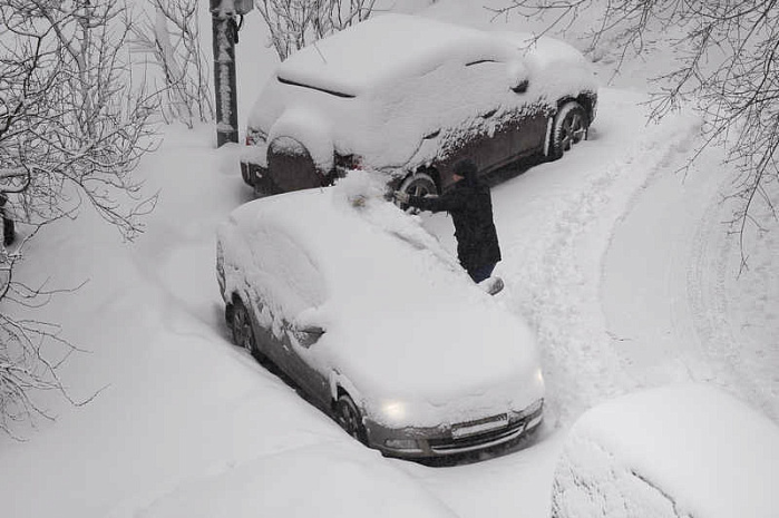 москва, снегопад