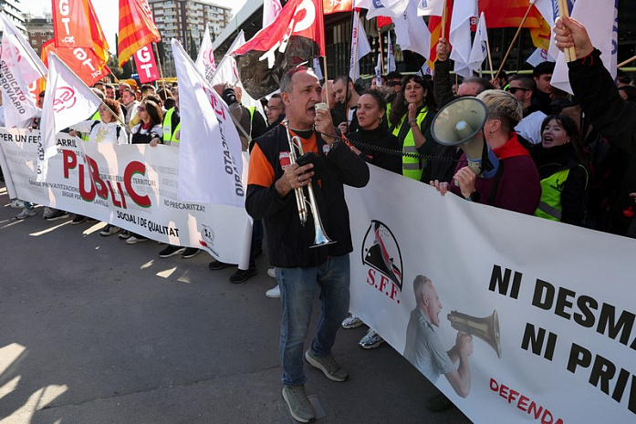 испания, железная дорога, забастовка