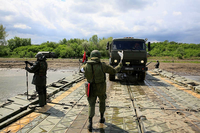 россия, армия, учения, юво, наводнение, мост