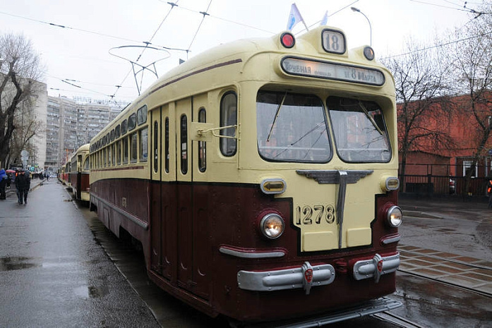 москва, парад, трамвай