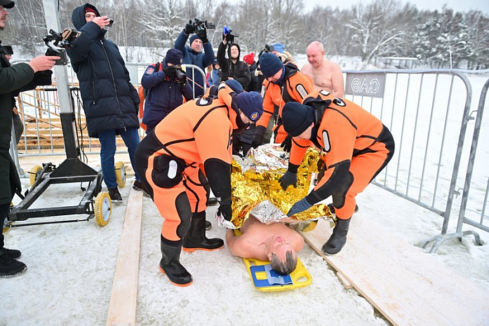 россия, москва, спасатели, учения, крещенские купания