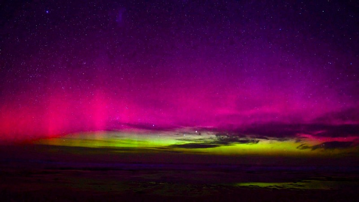 солнце, вспышка, земля, полярное сияние