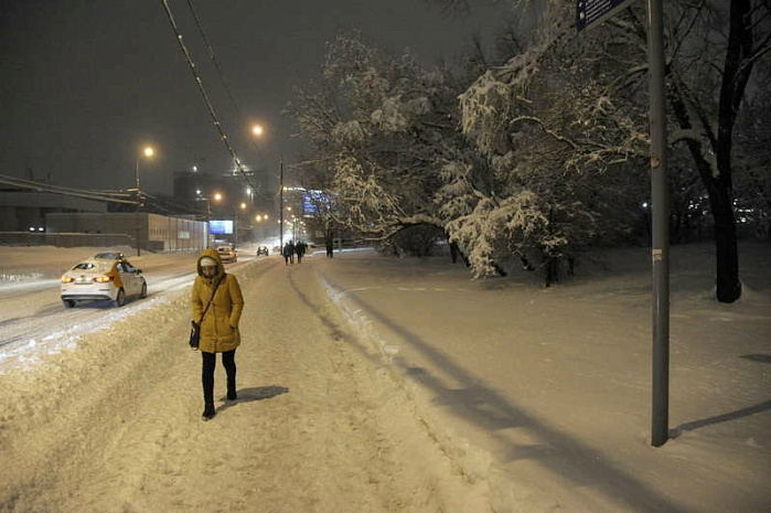 москва, снегопад