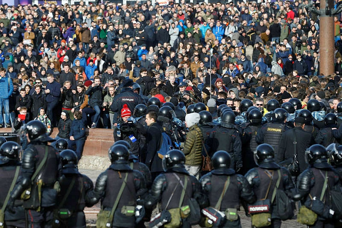 россия, протест, задержание