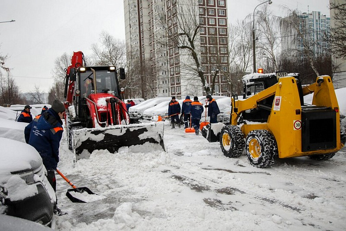 москва, снег, уборка