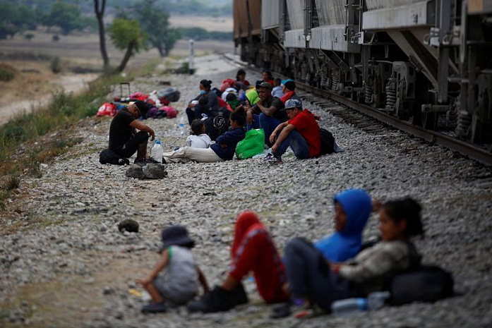 сша, мигранты, граница, поезд