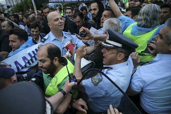 греция, протесты, полиция