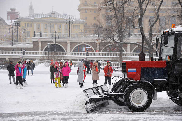 москва, снег, уборка