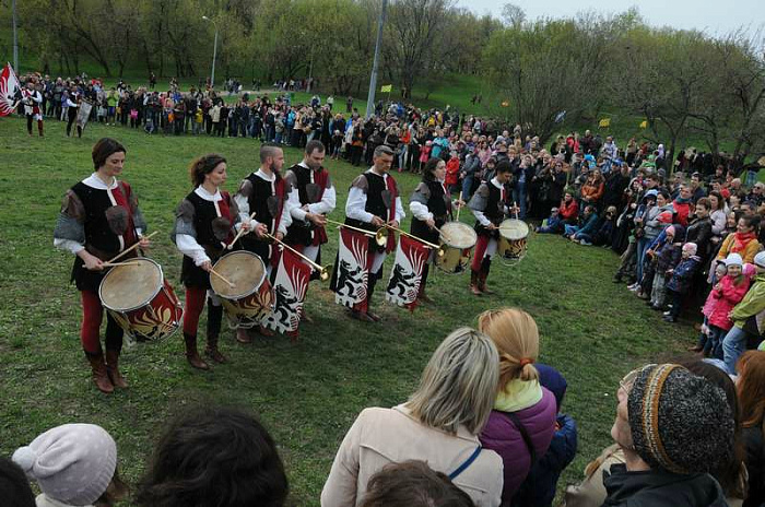россия, москва, коломенское, рыцари, турнир, святой георгий