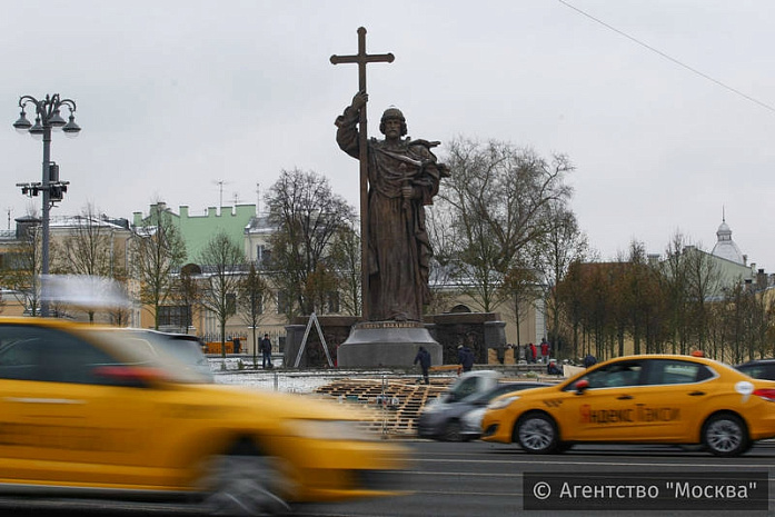 россия, москва, памятник, князь владимир