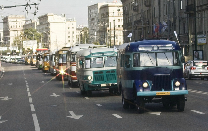 москва, транспорт, история, автобус, юбилей
