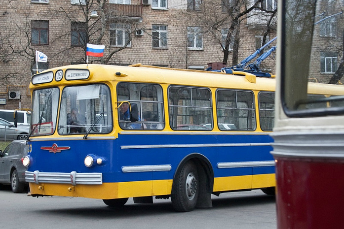 троллейбус, транспорт, город, москва