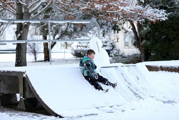 новая зеландия, зима, снег