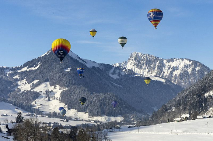 швейцария, воздушные шары, фестиваль