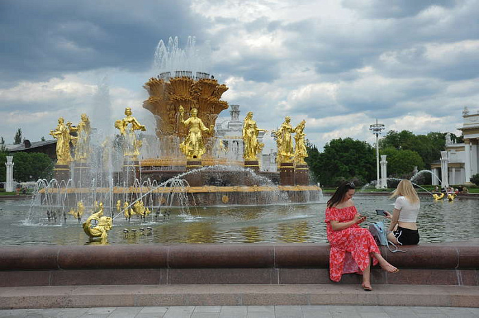 москва, фонтаны, сезон