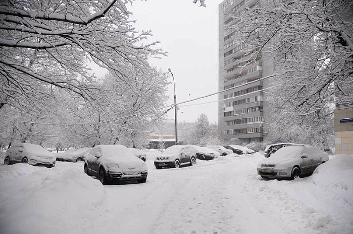 москва, снегопад