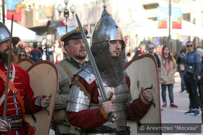 москва, арбат, история, парад, георгий победоносец