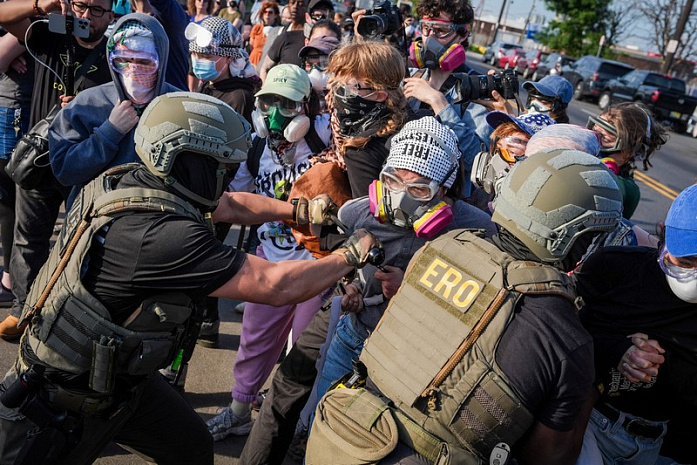 сша, ньюарк, ice, протесты