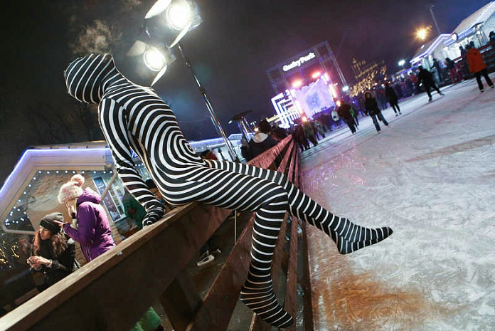 москва, парк горького, каток