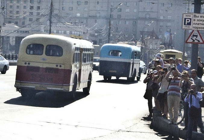 москва, транспорт, история, автобус, юбилей