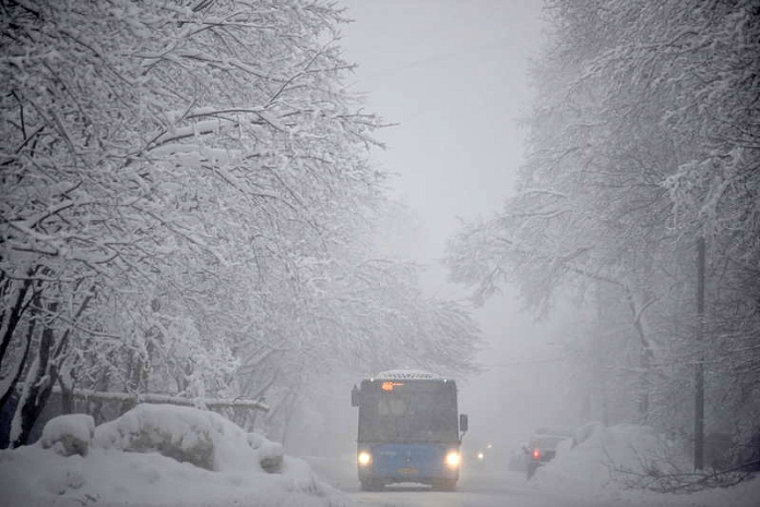 москва, снегопад